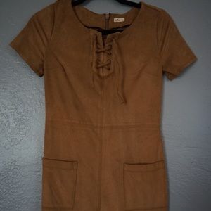 Suede brown dress